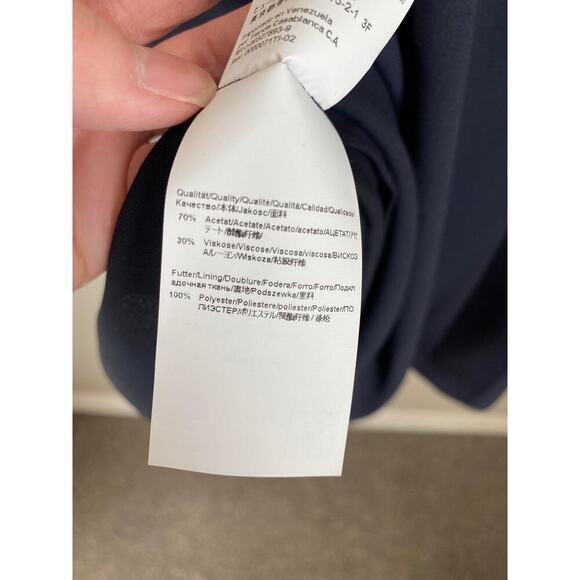 BOSS Danelava Asymmetrical A-Line Dress –‎ Navy Blue, Size 4, NWT - Picture 10 of 10